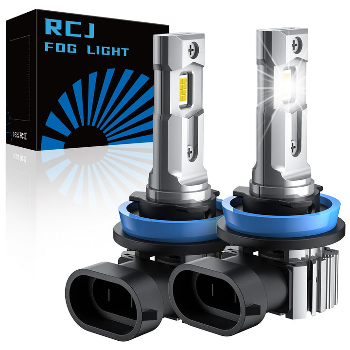 RCJ front packaging showing H11 bulbs and benefits in cool white