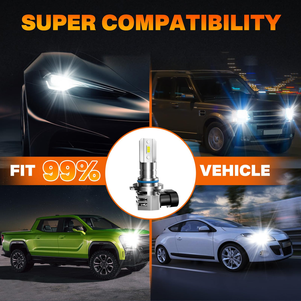 rcj bulb held in hand to show true size and easy install