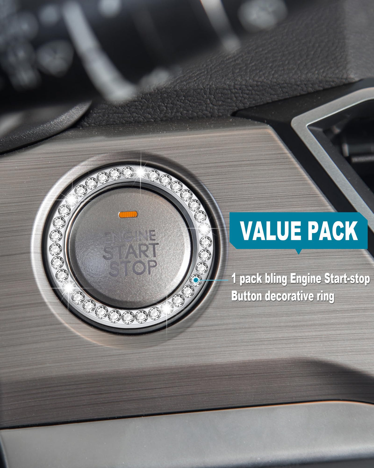 RCKJNJ decorative engine start-stop button ring for interior personalization