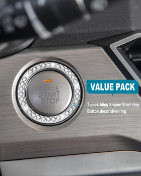 RCKJNJ decorative engine start-stop button ring for interior personalization