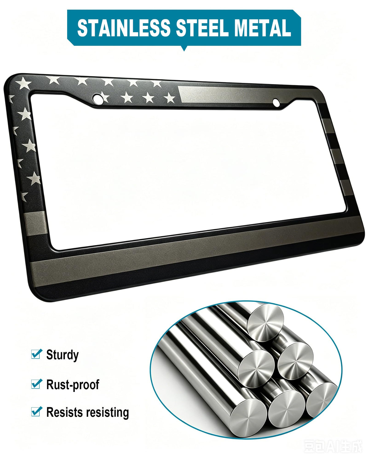 RCKJNJ rear detail of frame with rattle-proof pad protecting car paint and preventing noise