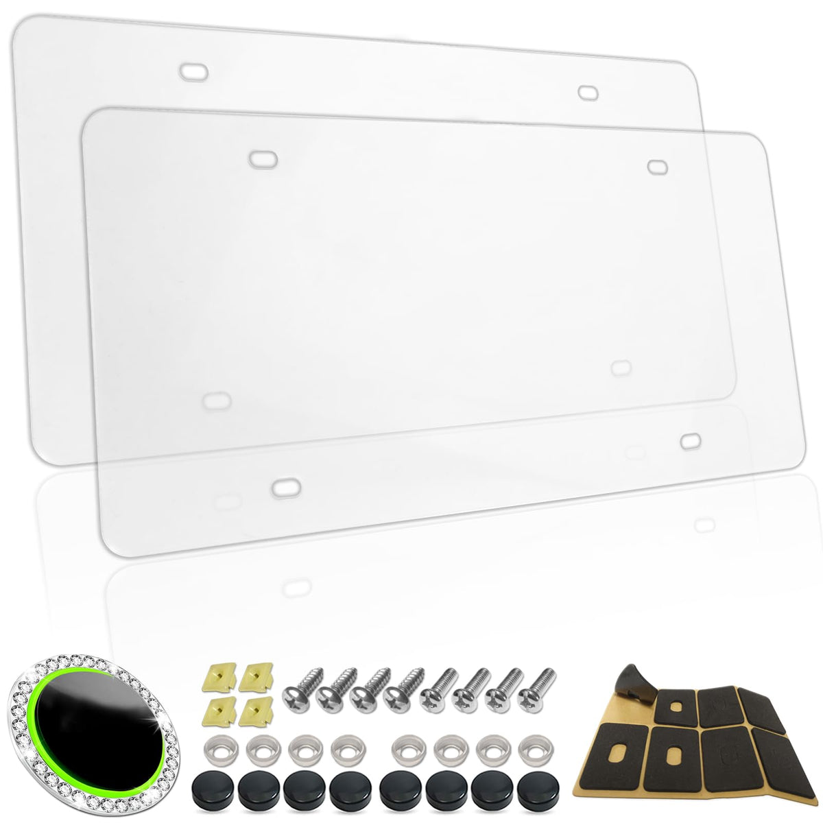 RCKJNJ front view of clear plate cover showing full protection benefit