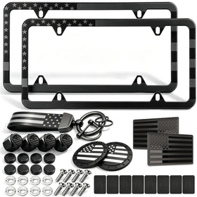 RCKJNJ front view flag frame showing patriotic look and durable finish