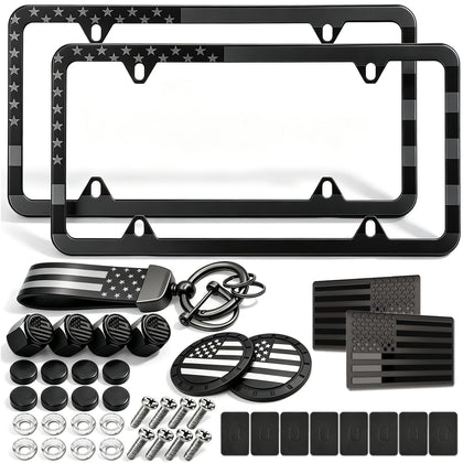 RCKJNJ front view flag frame showing patriotic look and durable finish