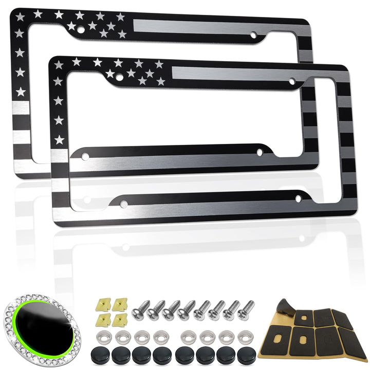 RCKJNJ front view of two frames showing patriotic finish and clean edge