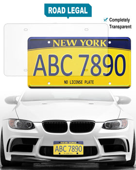 RCKJNJ installed on sedan rear plate keeping numbers visible and clean