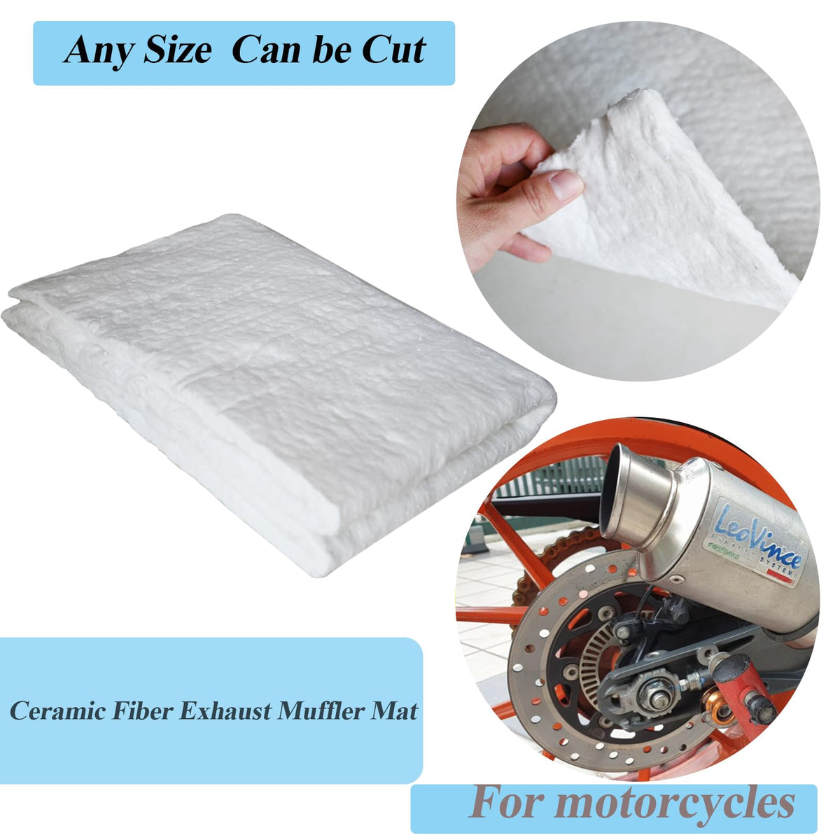 RddenIy mat used as heat shield on pipe showing thermal protection