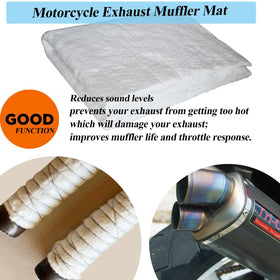 RddenIy mat wrapped around a silencer demonstrating noise reduction