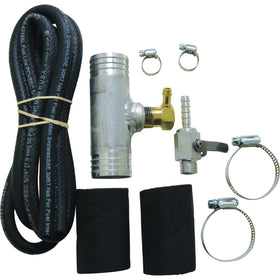 RDS MFG INC 11025 installed on truck connecting transfer tank for easy diesel gravity feed