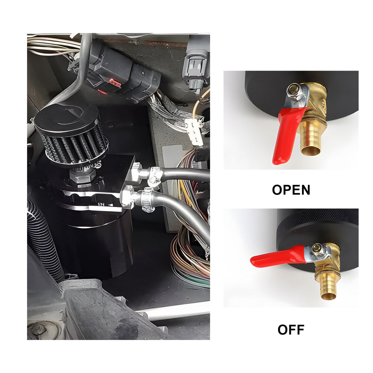 Rdxcv adapters and O-rings layout showing included fittings benefit leak-resistant connections