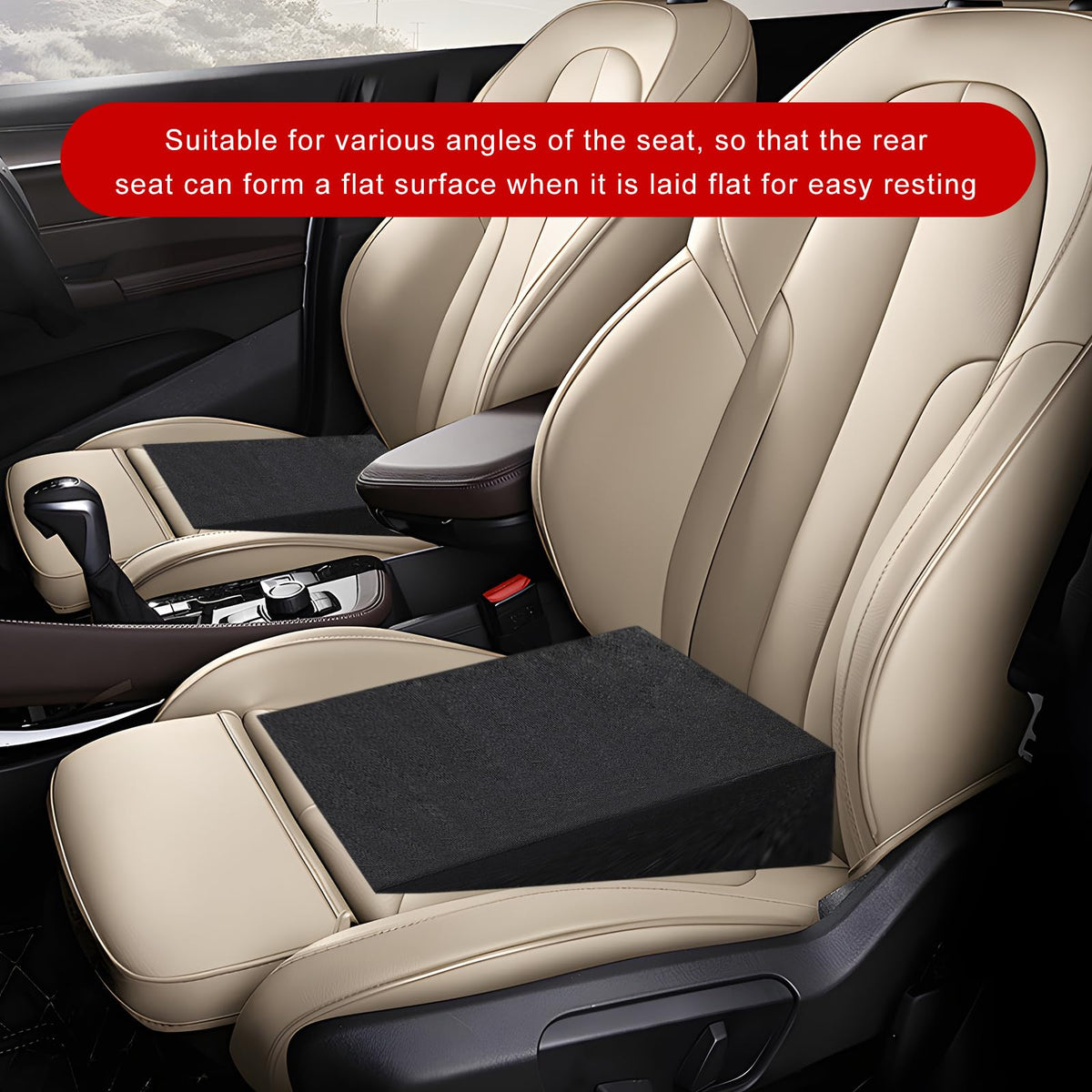 Rdxcv cushions in car during road trip illustrating ergonomic support benefit