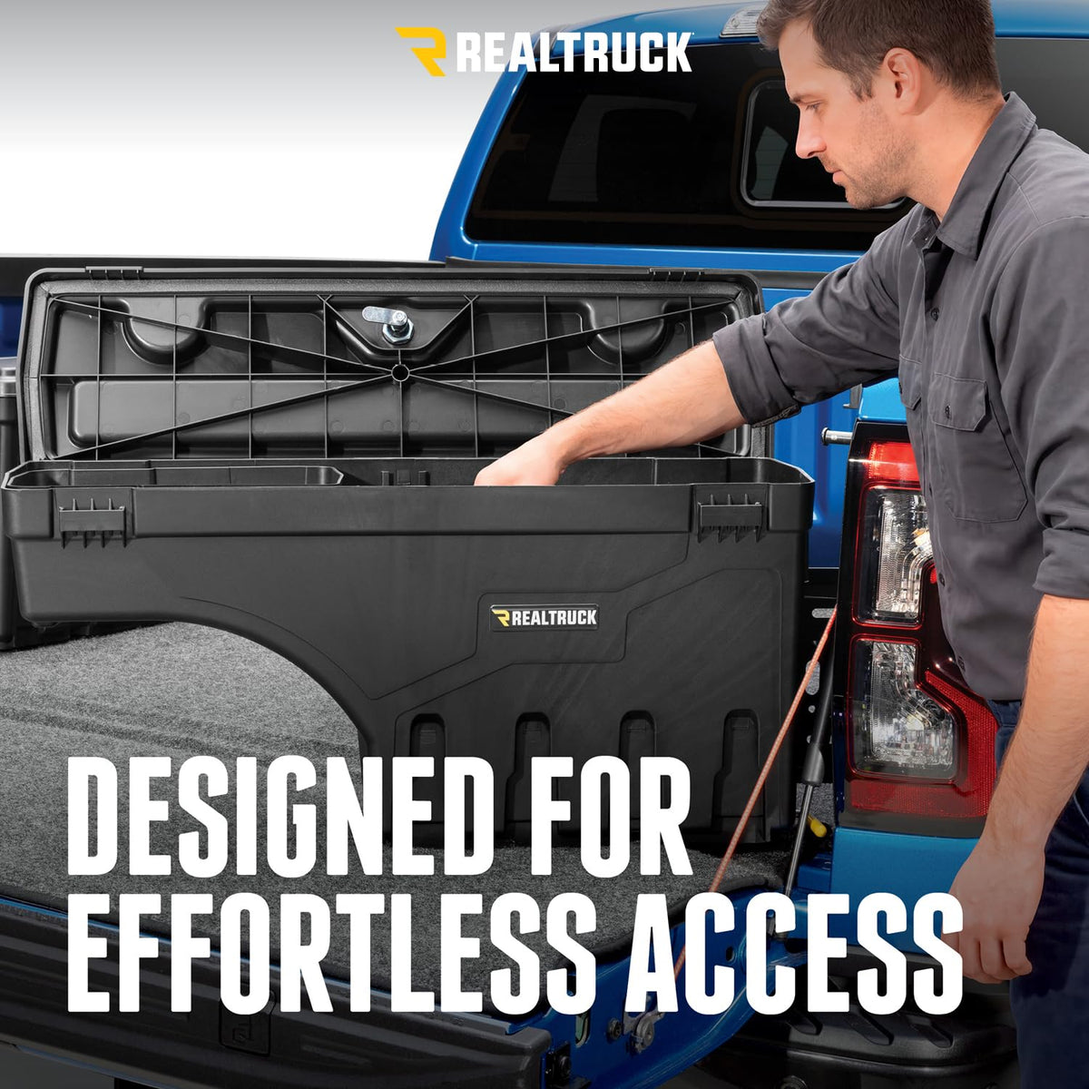 RealTruck SwingCase ABS texture close-up showing durable finish benefit