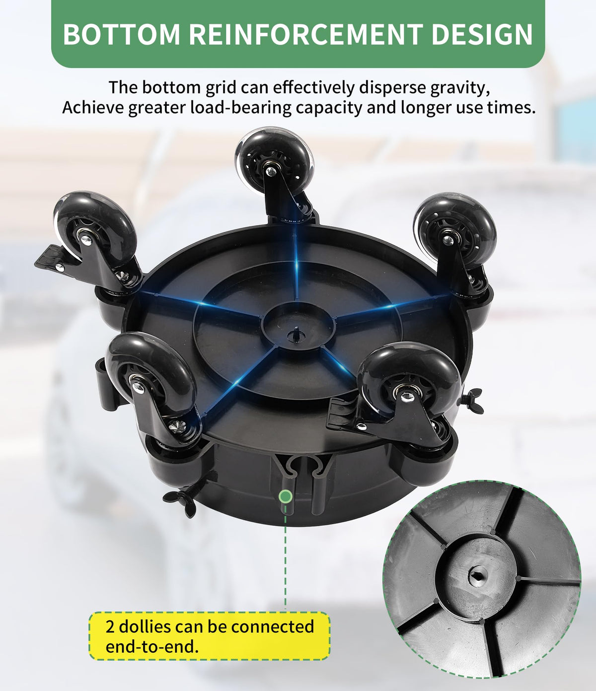 REAPP dolly used as rolling seat with lid improving comfort at low tasks