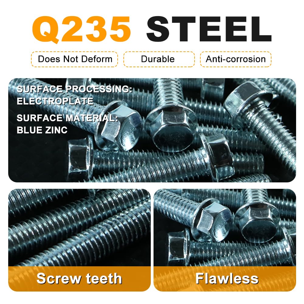REARACE close-up of bolt threads showing zinc-plated corrosion resistance