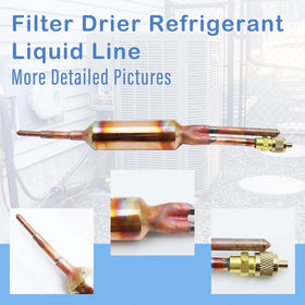 REAXOAL installed on a refrigeration liquid line demonstrating proper placement and protection