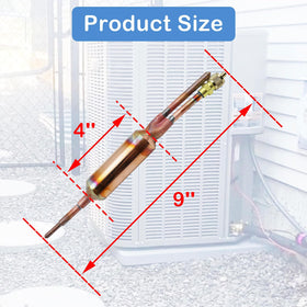 REAXOAL next to a ruler showing 1/4 inch connection scale for correct sizing