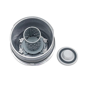 Recajia packaging with included cap and drain plug ensuring ready-to-install convenience benefit
