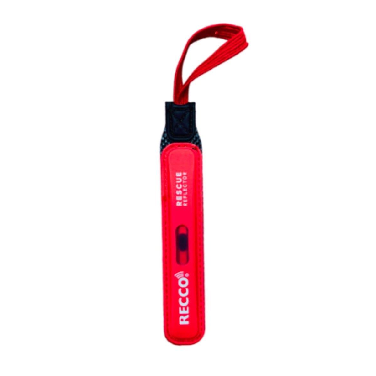 RECCO reflector on snowy ground showing high visibility for search teams benefit