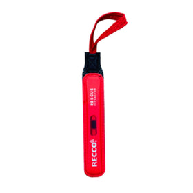 RECCO reflector on snowy ground showing high visibility for search teams benefit
