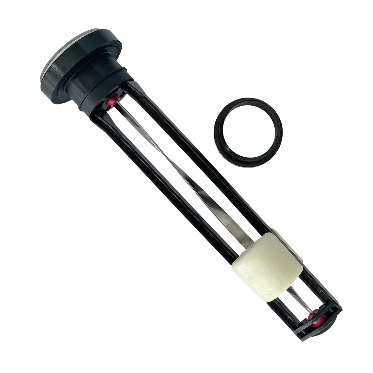 Recmod fuel gauge front assembly showing fitment and clear reading benefit