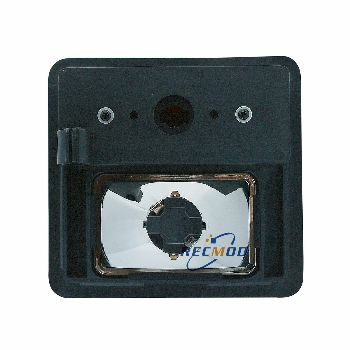 Recmod tail light lens close-up showing sealed construction benefit