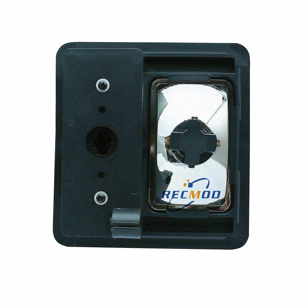 Recmod tail light held in hand showing size and easy installation benefit