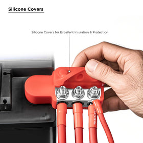 RECOIL ABT12 close-up of oversized convex set screws for secure, low-resistance contact
