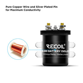 RECOIL BRL500 close contact detail highlighting heavy-duty terminals for reliable current