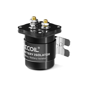 RECOIL BRL500 front view showing compact relay and terminals, improves battery protection