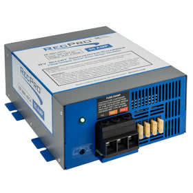 RecPro 65 Amp front panel view showing controls and LED indicators for easy monitoring