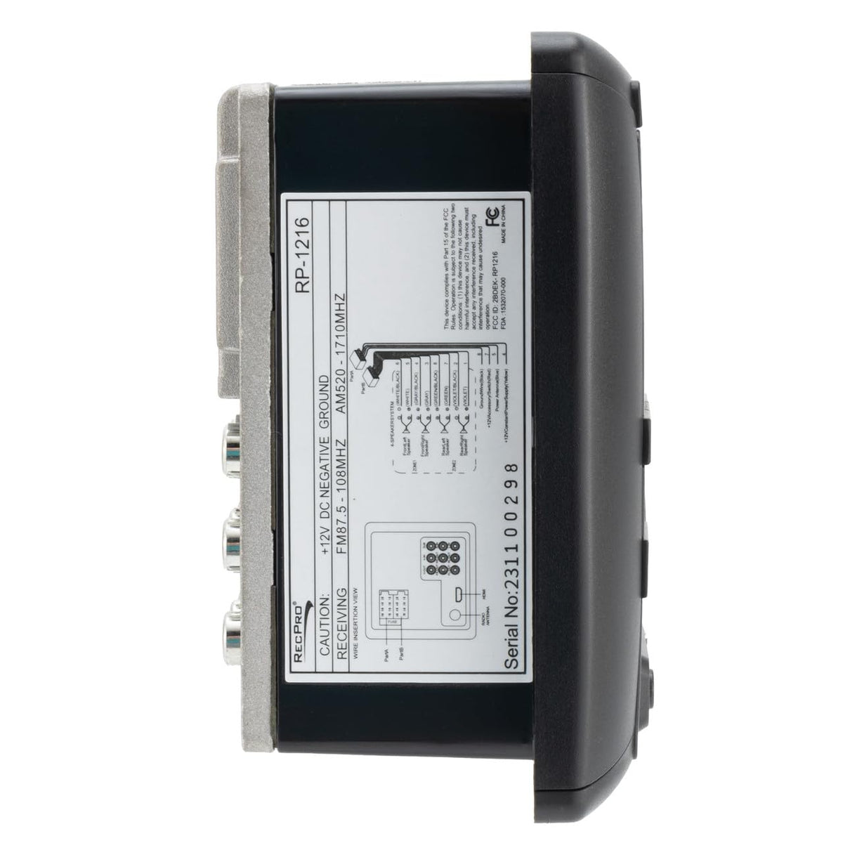 RecPro back-panel wiring detail simplifying professional installation