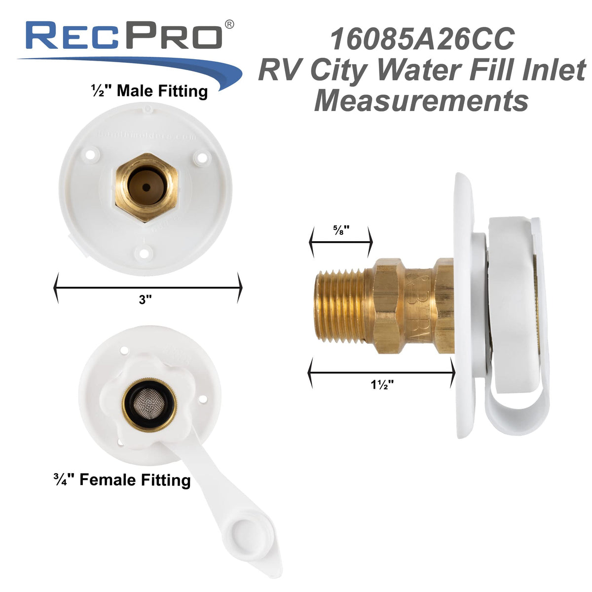 RecPro internal check valve detail illustrating backflow prevention for safer water supply