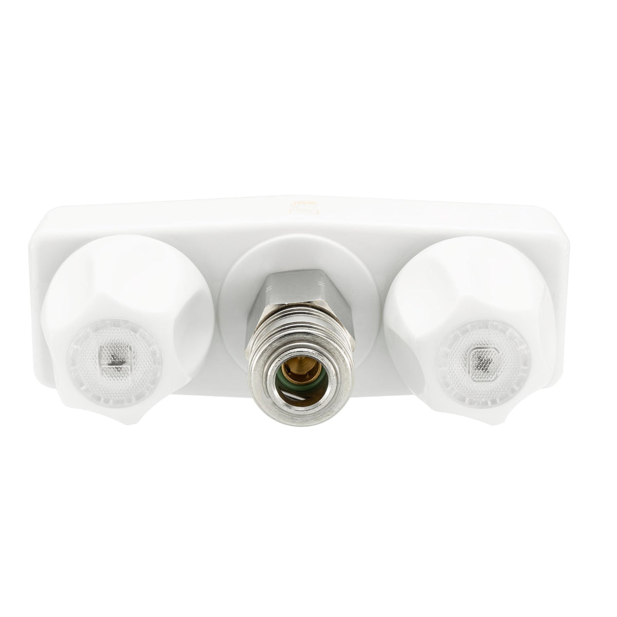 RecPro quick-connect closeup metal valve for easy garden hose attachment benefit