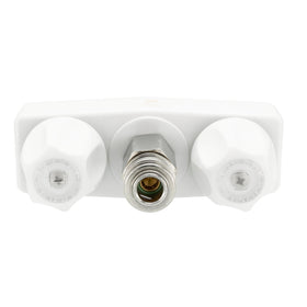 RecPro quick-connect closeup metal valve for easy garden hose attachment benefit