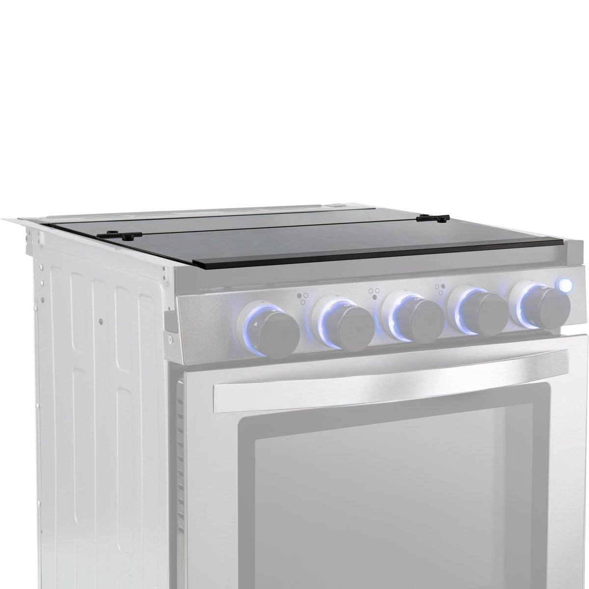 RecPro front view glass top showing clean finish and easy fit benefits