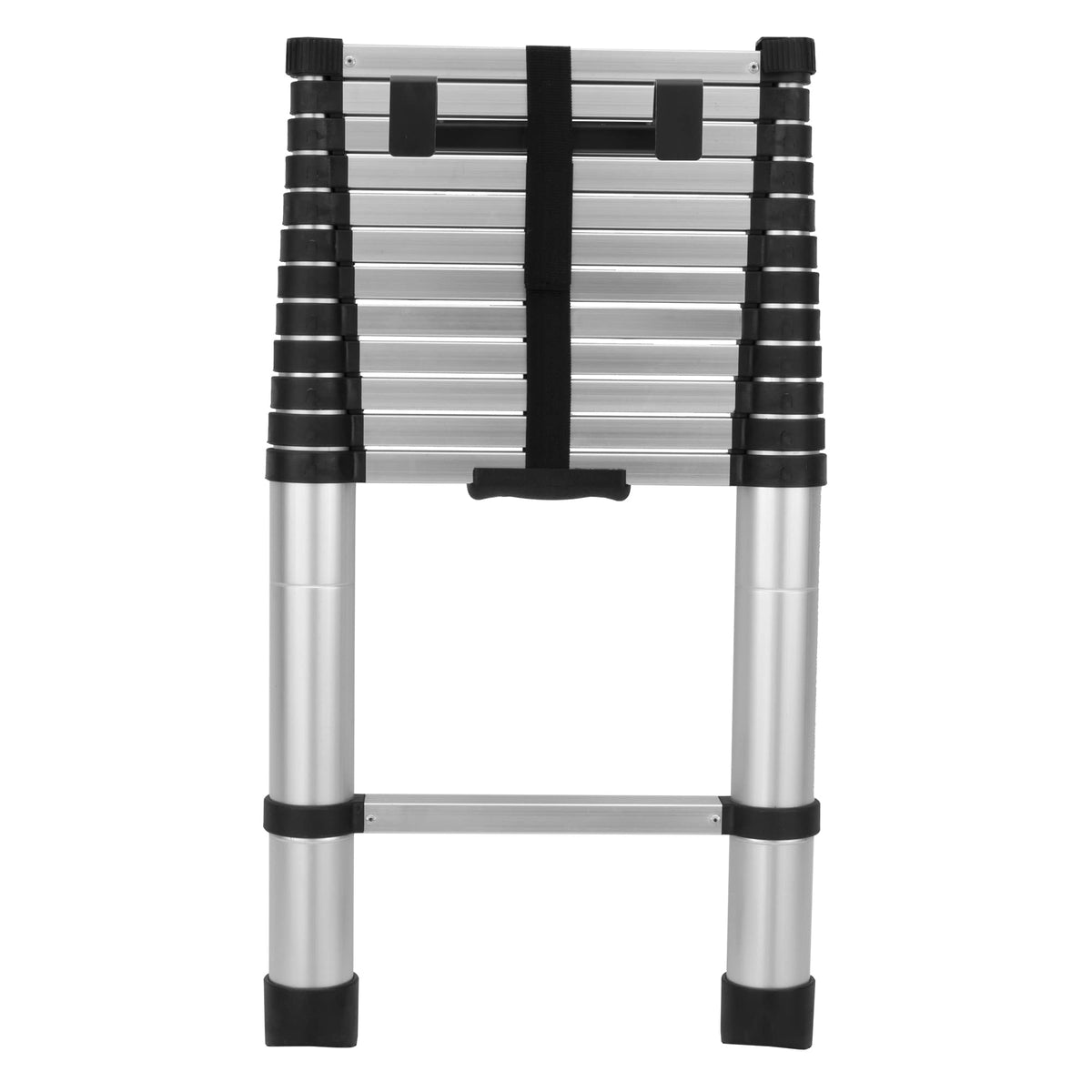 RecPro ladder secured with strap for transport and organized storage