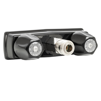 RecPro front view of black exterior faucet showing compact profile and durable finish