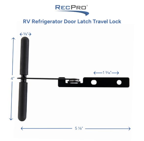 RecPro latch in camper interior demonstrating travel-ready door security