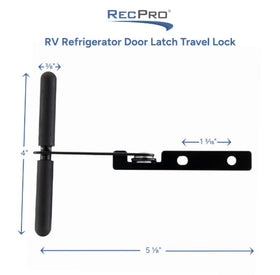 RecPro latch in camper interior demonstrating travel-ready door security