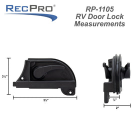 RecPro latch strike and screws detail demonstrating simple screw-in installation