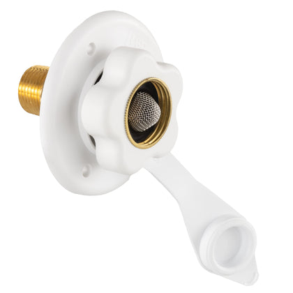 RecPro front view inlet flange showing clean fit and durable brass connection benefits longevity