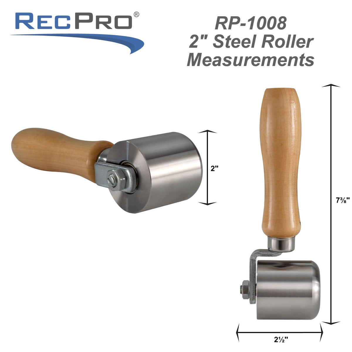 RecPro wooden handle detail offering comfortable, steady grip