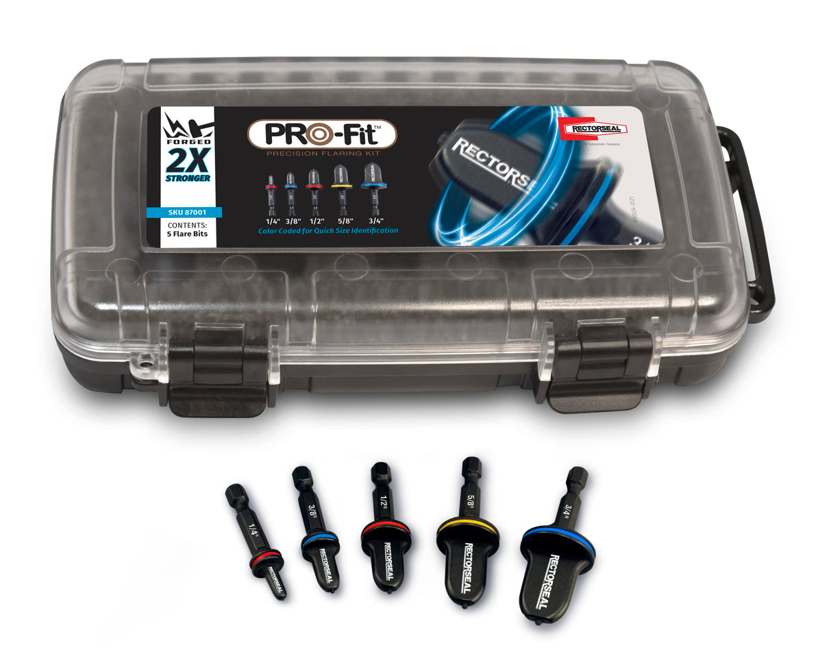RectorSeal Pro-Fit kit front packaging showing five color-coded bits for fast selection