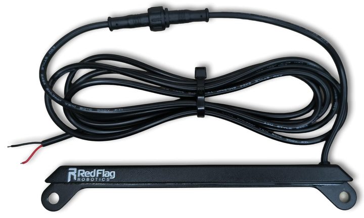 Red Flag Robotics front assembly showing durable housing and clear light output benefit visibility