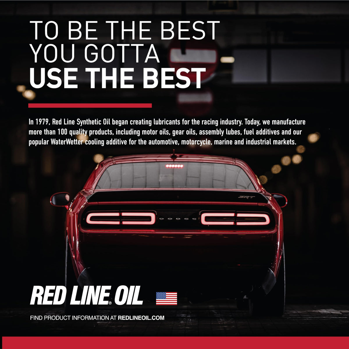 Red Line 15304 oil texture sheen on card showing viscous clarity and thermal stability benefit