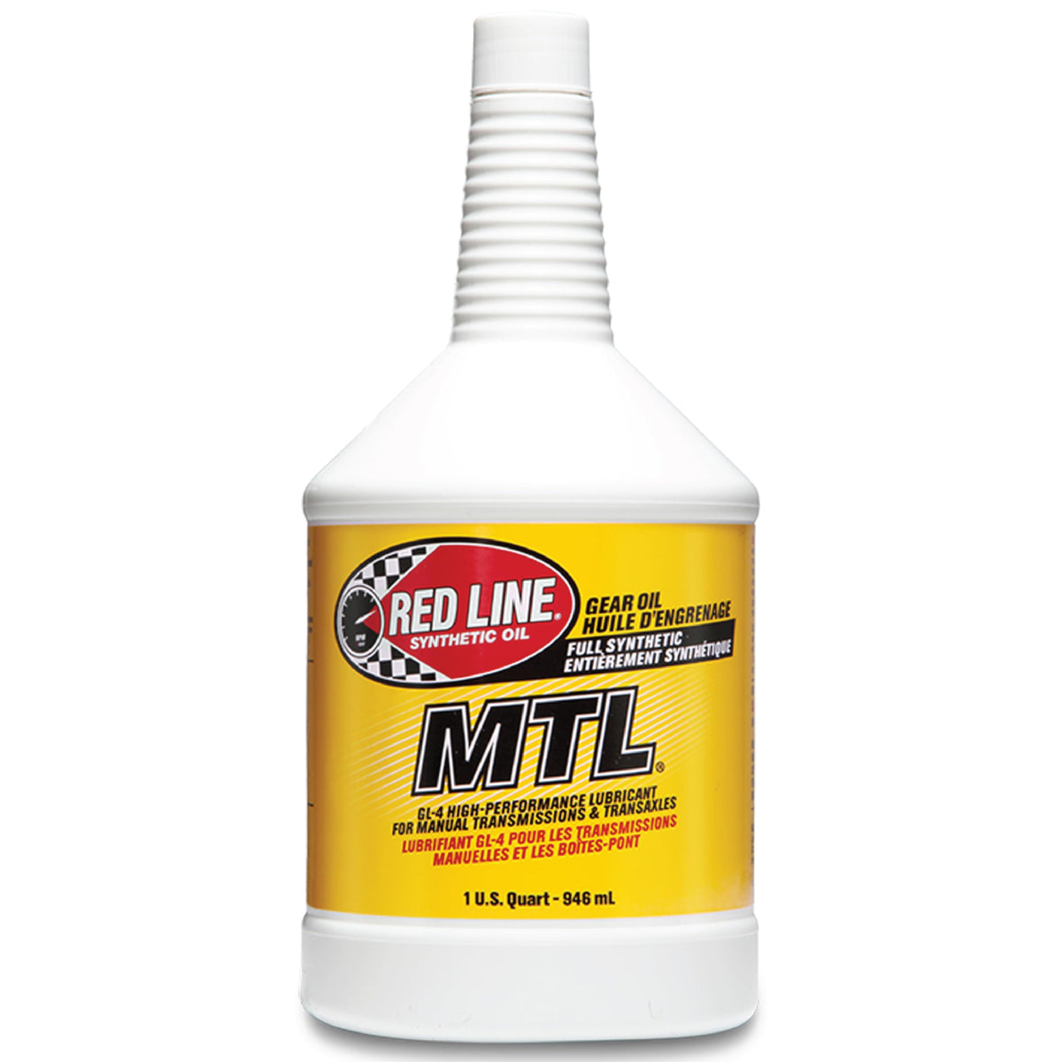 Red Line front label of 50204 75W80 two-pack showing branding and product name for easy identification
