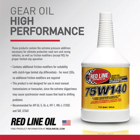 Red Line viscous gear oil close-up highlighting smooth texture and film strength