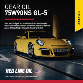Red Line label close-up highlighting specifications and non-slip formulation benefits