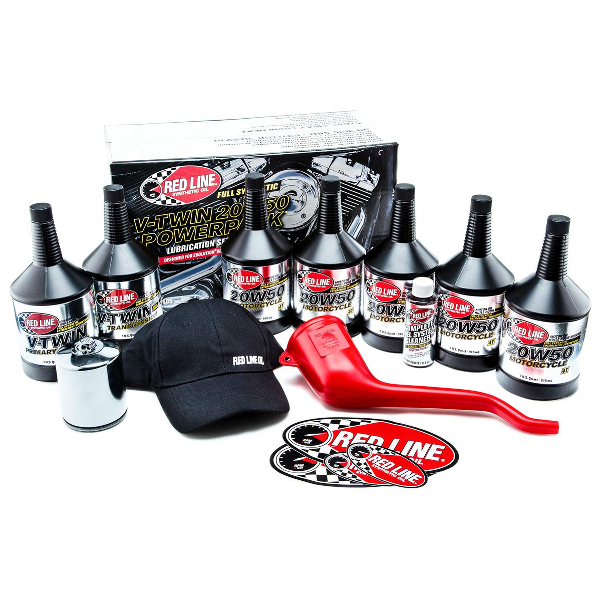 Red Line 90226 full kit front view showing bottles filter and accessories for convenient service