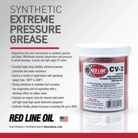 Red Line grease applied to a CV joint demonstrating lubrication benefit